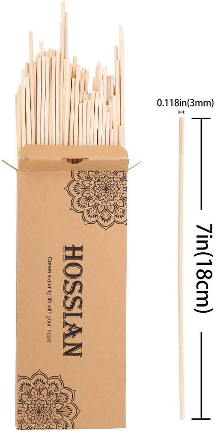 100PCS Reed Diffuser Sticks - Wood Rattan-Reed Sticks -Diffuser Glass Bottles-Diffuser Refills- Spa-Aromatherapy (7''18Cm)