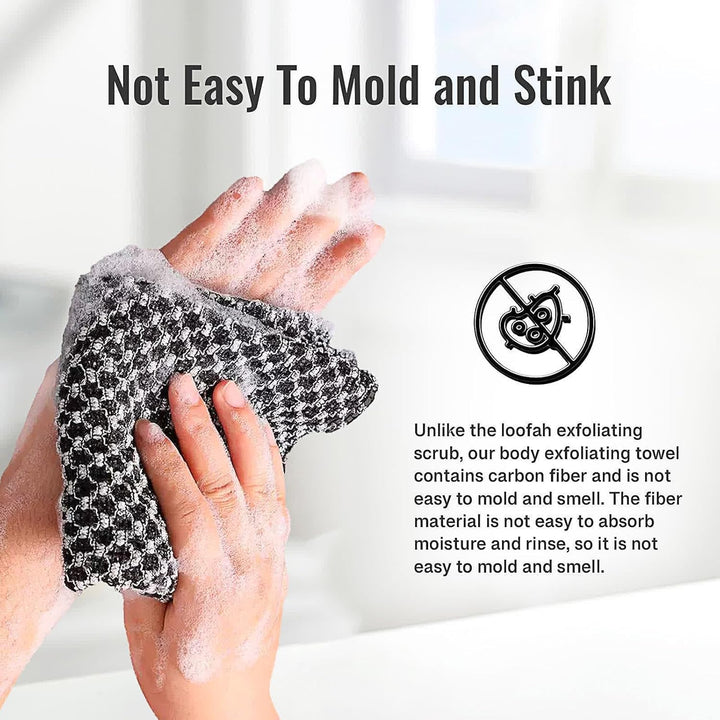 1 Pcs Japanese Exfoliating Shower Towel - Antibacterial, Multi - Use for Scrubbing, Lathering and Dead Skin Removal, Ideal for Sensitive Skin Adults