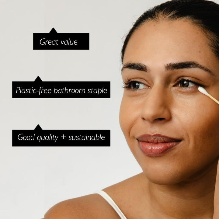 Bamboo Cotton Buds - 200 Pieces - Biodegradable, Sustainable, Plastic-Free, Fully Recyclable Ear Buds - a Staple for Any Bathroom