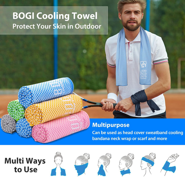 Cooling Towel, Cooling Towels for Neck(100X30 Cm) Ice Towel Cooling Towel, Soft Breathable Sweat Towel for Men & Women,Stay Cool for Yoga, Sport, Gym, Workout, Camping & More Activities | Pink