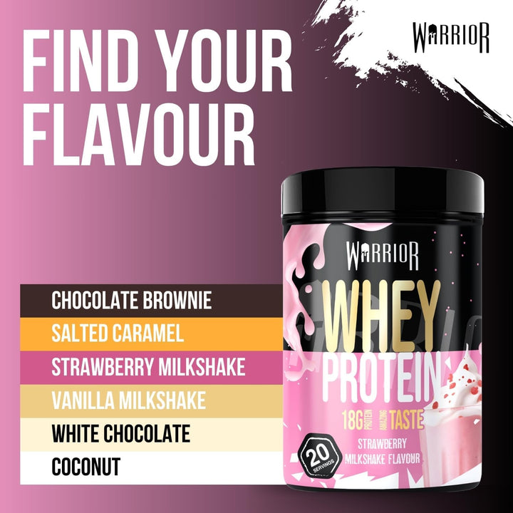 Whey Protein Powder | High Protein Shake for Muscle Growth, Recovery & Weight Loss | up to 36G Whey per Serving | Low Carb, Low Sugar, Keto Protein | GMP Certified - Strawberry Milkshake