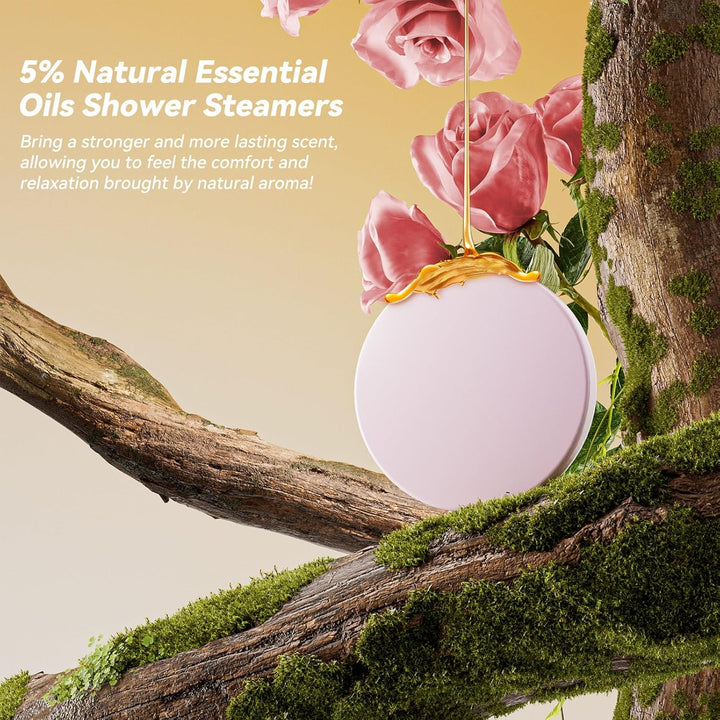 Shower Steamers Aromatherapy for Women and Men,8 Pack Pure Essential Oil Shower Bombs for Home Spa,Lingering Intense Aroma, Soothing Stress Relief,Body&Soul Relaxing Bath Bombs