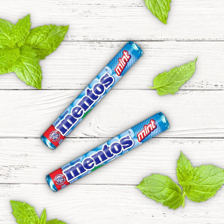 Soft Mints, Mint Chewy Party Sweets with Natural Colours, Suitable for Vegetarians - 40 Rolls