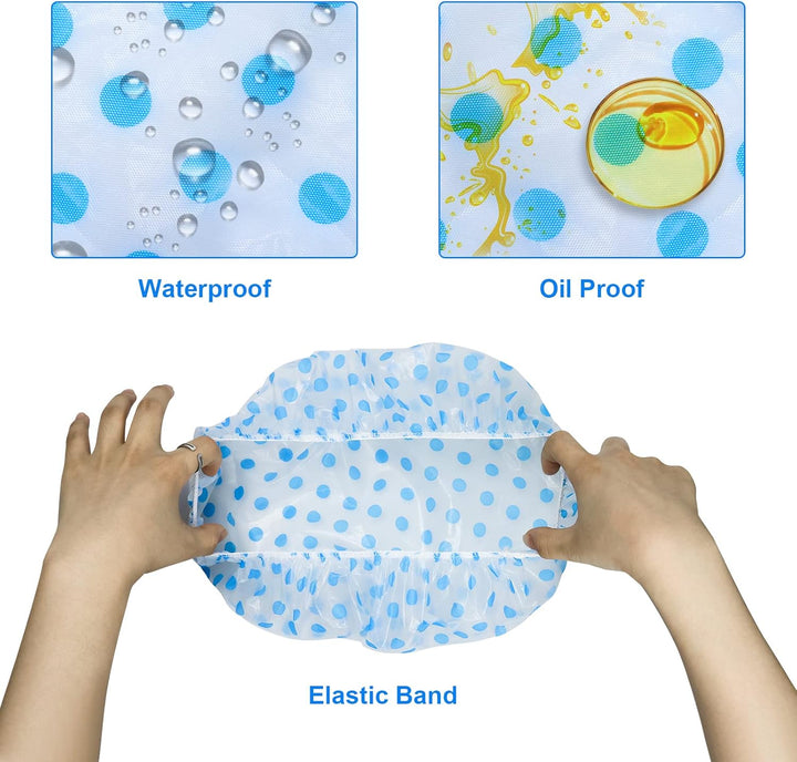 4PCS Shower Cap, Waterproof Shower Caps for Women Long Hair, Reusable Bath Cap with Elastic Band for Spa Salon Hotel