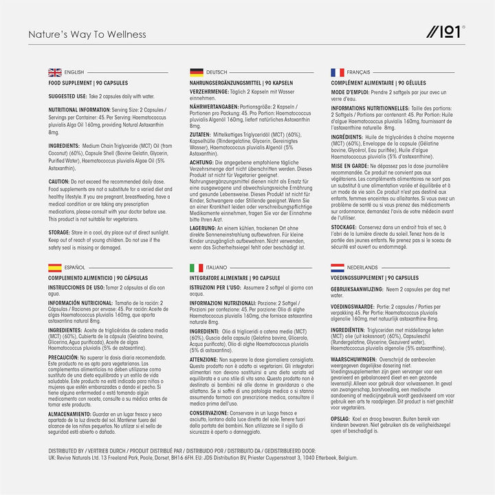 Wild-Algae Astaxanthin 160Mg - High Strength Providing 8Mg Astaxanthin Antioxidant - 90 Softgels - Resealable and Recyclable Pouch by