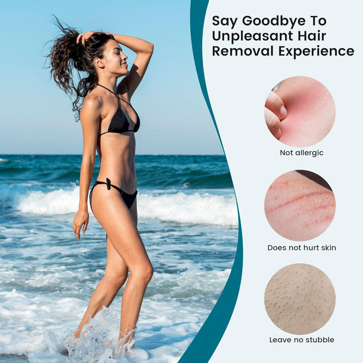 Nano Glass Hair Remover with Upgraded Grinding Surface -Achieving Painless Hair Removal, Crystal Hair Eraser for Portability, Reusable Easy to Use Silky Smooth Crystal Hair Removal Device