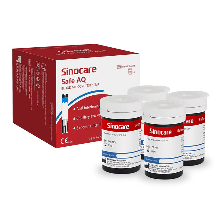 Blood Sugar Test Strips 50Pcs, without Lancing Devices, Only Applicable to Safe AQ Smart Blood Glucose Monitor and Safe AQ Voice Blood Glucose Monitor