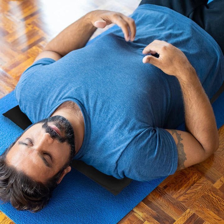 Acupressure Mat with Pillow & Ball Acupuncture Pin Massage Set (Black)