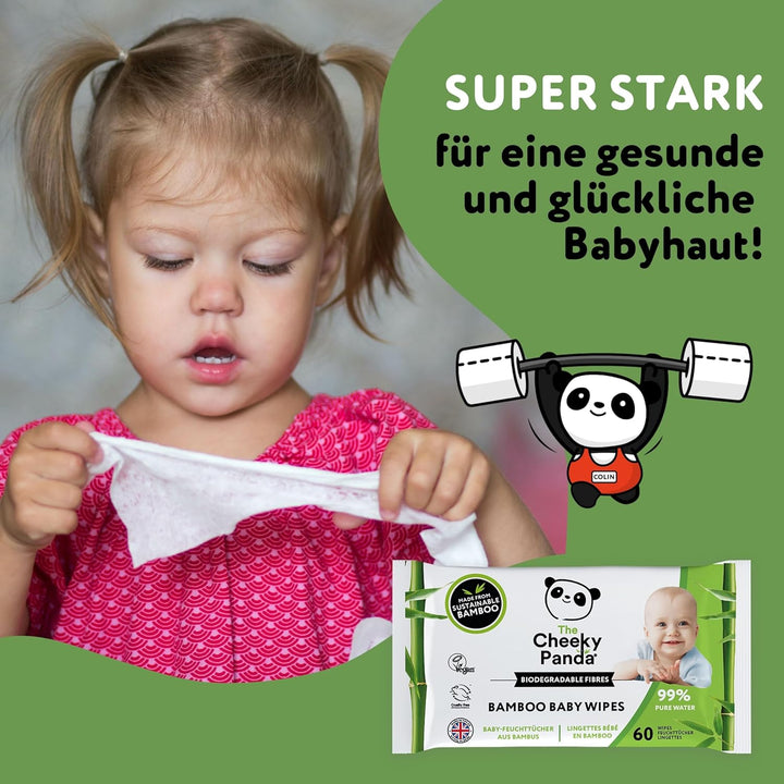 Bamboo Biodegradable Baby Wipes | 99% Purified Water, Suitable for Sensitive Skin | Dermatologically Tested