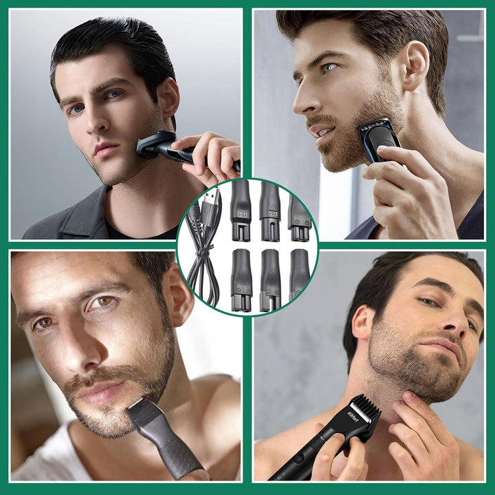 7Pcs Shaver Charger Kit - 5V USB Power Cord Replacement for Electric Hair Clippers, Beard Trimmers, Shavers, Beauty Instruments, Desk Lamps, Purifiers