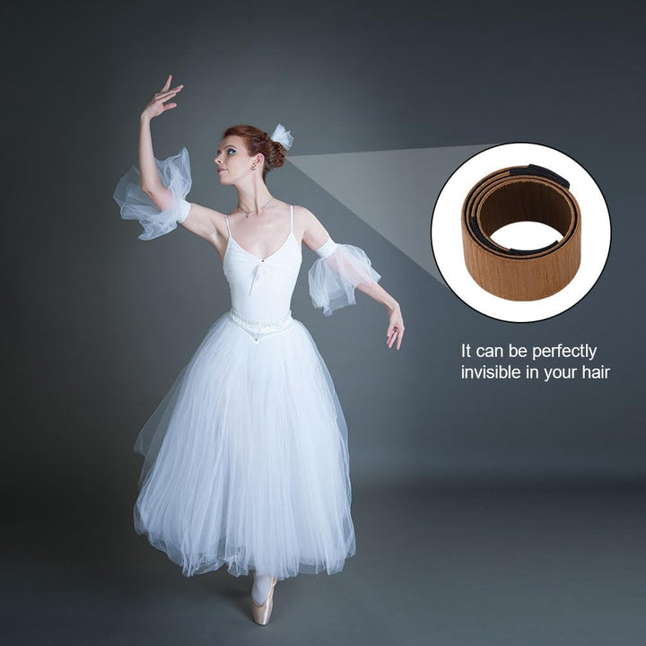 Hair Bun Shaper, 2Pcs Easy Donut Bun Maker for Hair, French Twist Fold Wrap Snap Band for Making DIY Hair Styles, Ballet Hair Deft Bun Hair Styling Accessories for Girls Women