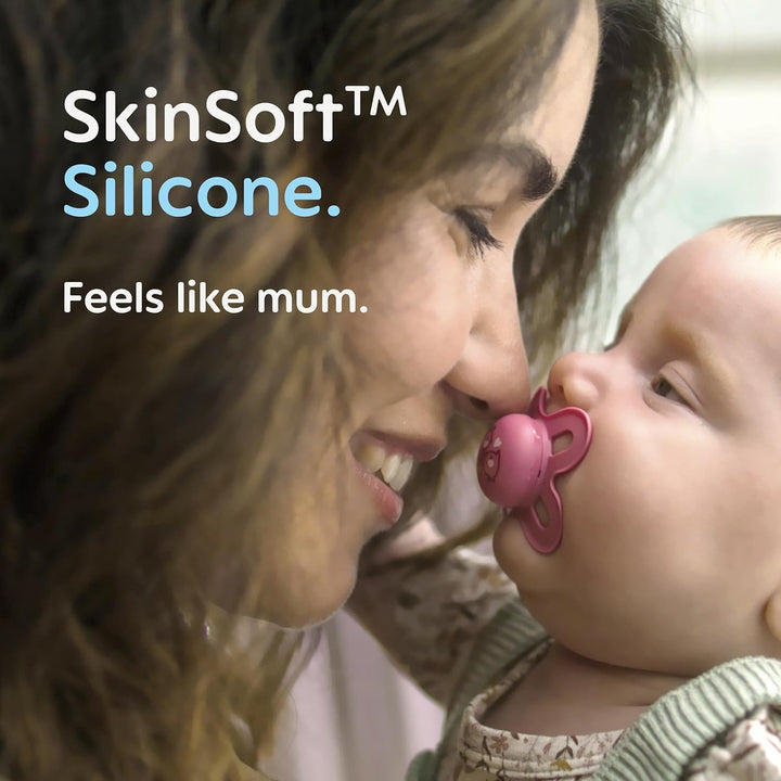 Original Start Soothers | 0-2 Months | 2 Pack | Newborn Dummies | Comes in Dummy Steriliser Case | Sustainable Materials | Baby Accessories for Newborn | Cream (Various Designs)