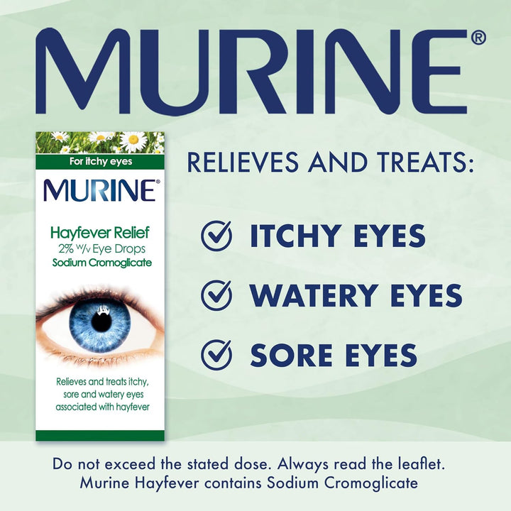 Hayfever Eye Drops, Hayfever Treatment for Itchy and Painful Eyes, Anti-Inflammatory Eye Drops 10Ml