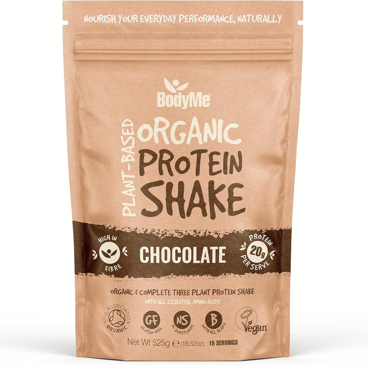 Organic Vegan Protein Powder (525G) Vanilla - 20G Complete Protein - Plant Based Nutrition Shake - Gluten Free, Soy Free, Dairy & Lactose Free, Sweetener Free, High Fibre
