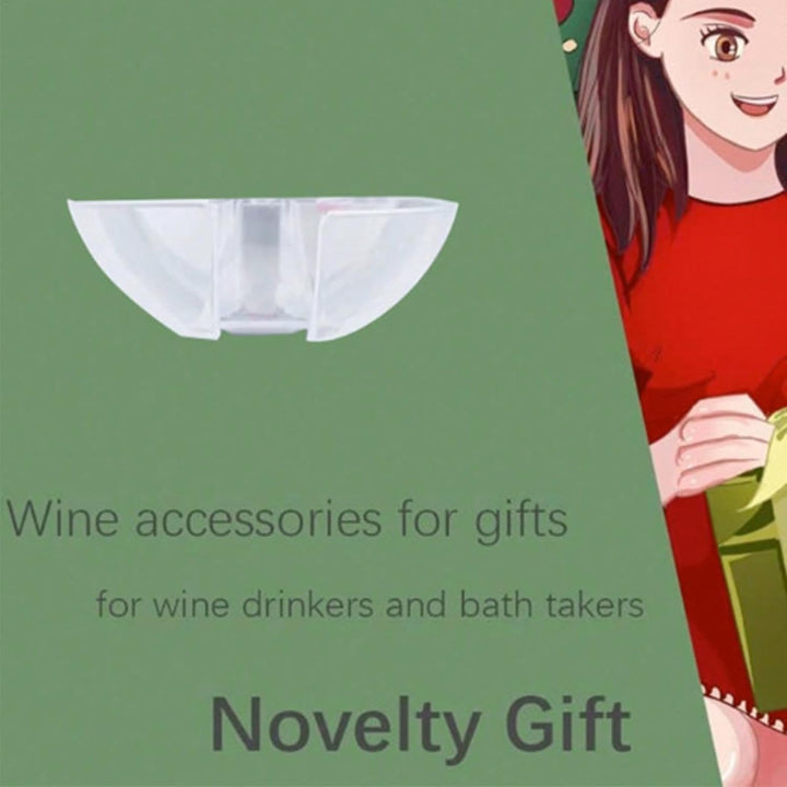 Wine Glass Holder for Shower, Hangable Cup Holder Bathtub Trays, anti Slip Wine Glass Holder, No Drill Hangable Shower Caddy for Bathroom