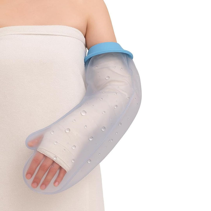 Waterproof Cast Cover Arm Reusable Silicone Adult Plaster Cast Waterproof Cover Arm for Shower Protect Wrist Elbow Wound Bandages Burns & Surgeries Comfortable & Easy to Use One Size Fits Most