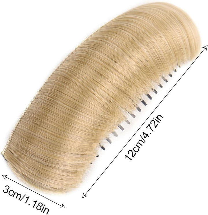 Gold Invisible Fluffy Hair Pad, Hair Bun Invisible False Hair Clip, Princess Styling Increased Hair Pad, Lightweight Comfortable Thickening Hairpin Hair Pad for Women Daily Hair Accessories