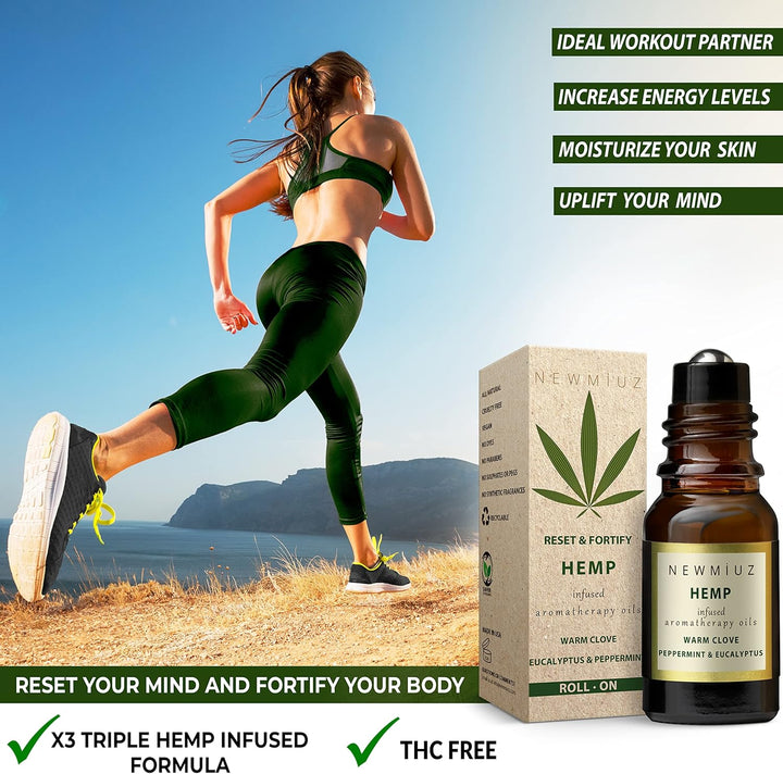 Migraine Stick Headache Roll on 300Mg Hemp Peppermint Eucalyptus Clove & Arnica Aromatherapy Grade Essential Oils for Eaze Head Destress Gifts for Women Perfect Stocking Stuffers