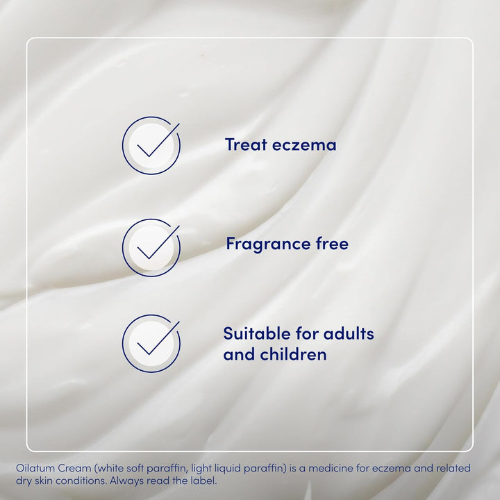 Emollient Cream for Eczema, Psoriasis and Dry Skin Conditions, Soothing Formula for Sensitive Skin, Hydrating Relief for Itchy, Irritated Skin, Dermatologist Recommended, 1 X 500Ml