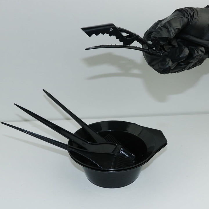 20Pcs Tools for Hair Colouring Kit, Hair Dying Tools Kit, DIY Beauty Salon Hair Bleaching Tools Kit, Hair Dye Bowl and Brush Kit, Including Mixing Bowl, Ear Cover, Hair Shawl, Gloves, Hair Clips