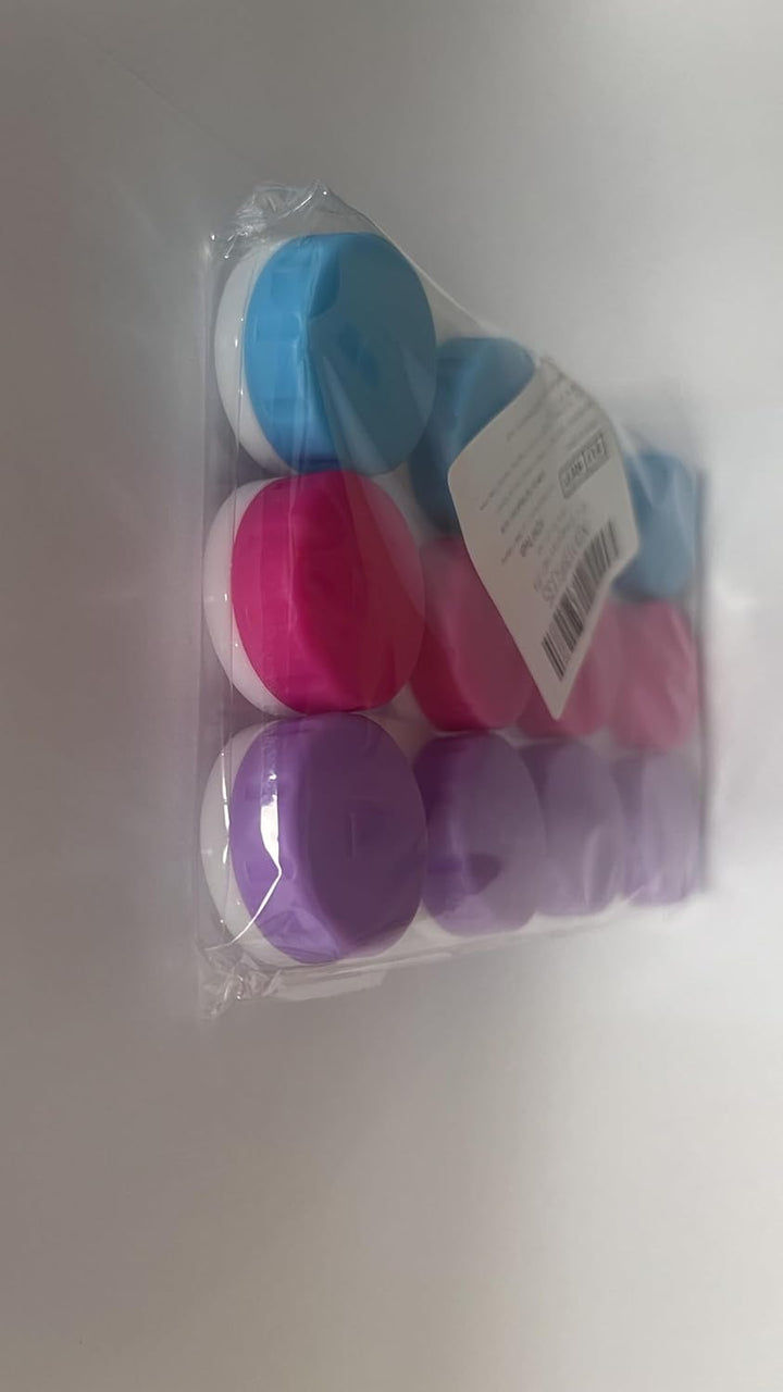 6 Packs Contact Lens Cases, Contact Lenses Holder Box with Left/Right Caps for Home Travel Outdoor