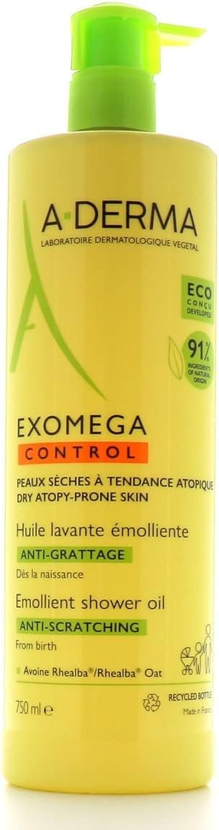 Exomega Control Emollient Shower Oil Anti-Scratching 750Ml