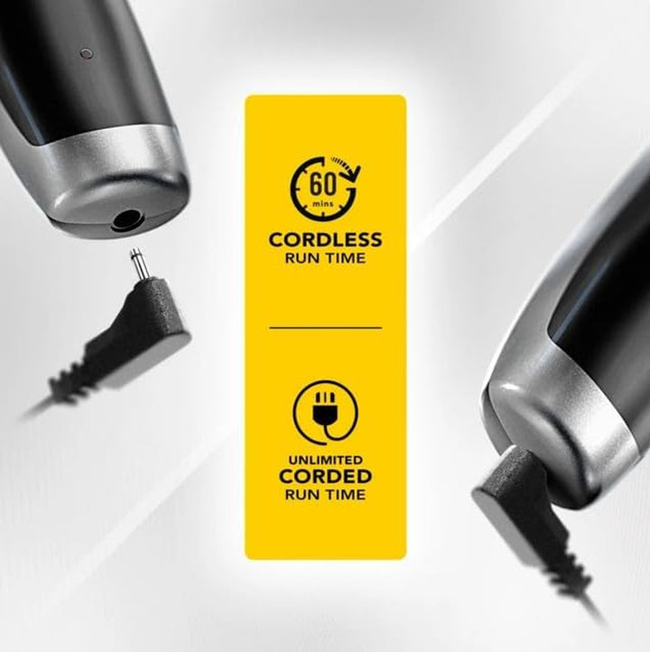 Cord/Cordless Hair Clipper, Gifts for Him, Rechargeable Cordless Clippers, Clipper Kit for Men, Rinseable Blades, Home Hair Cutting, Clippers with Guide Combs