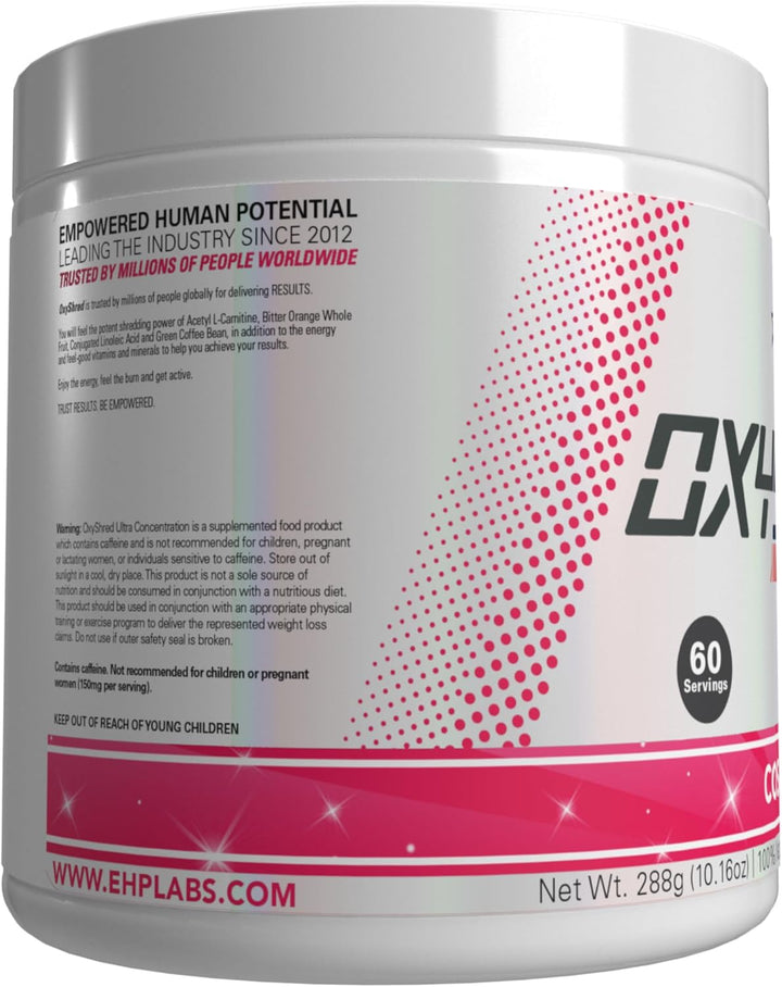 Oxyshred Thermogenic Pre Workout Powder & Shredding Supplement - Clinically Proven Pre Workout Powder with L Glutamine & Acetyl L Carnitine, Energy Boost Drink - Cosmic Blast, 60 Servings