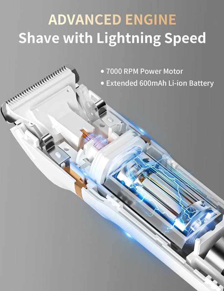 Women'S Razor, 3-In-1 Women'S Electric Shaver for Body, Pubic and Nose, Intimate Shaver for Women, IPX7 Waterproof, Wet and Dry Use, Rechargeable Trimmer for Women with USB Charging Status