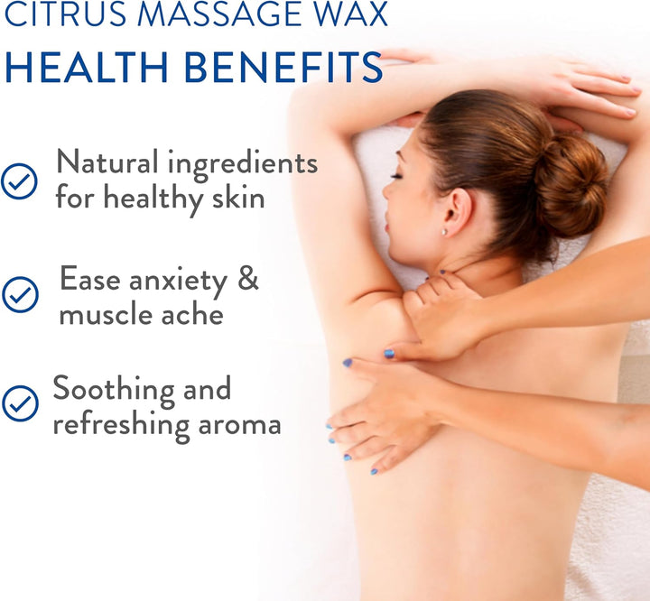 s Massage Wax, 50Ml | Uplifting Citrus with Lemongrass, Grapefruit & Red Mandarin | Aromatherapy for Deep Tissue & Home Massage | Natural Menopause Support