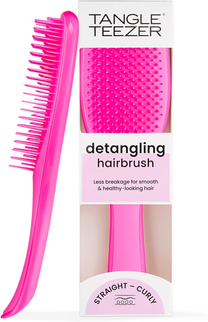 Ultimate Detangler Hairbrush - for Wet & Dry Hair - Detangling Brush for All Hair Types - Two-Tiered Teeth Reduce Breakage & Eliminate Knots - Millennial Pink