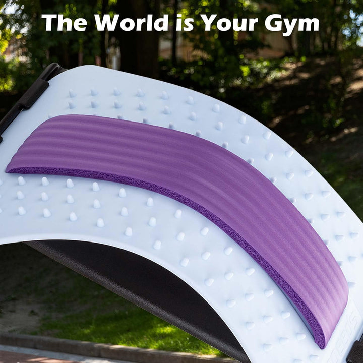 Back Stretcher/Posture Supporter Adjustable Comfortable, Spine Stretch Posture Corrector - Board Lumbar Support - 38Cm X 25Cm White X 1