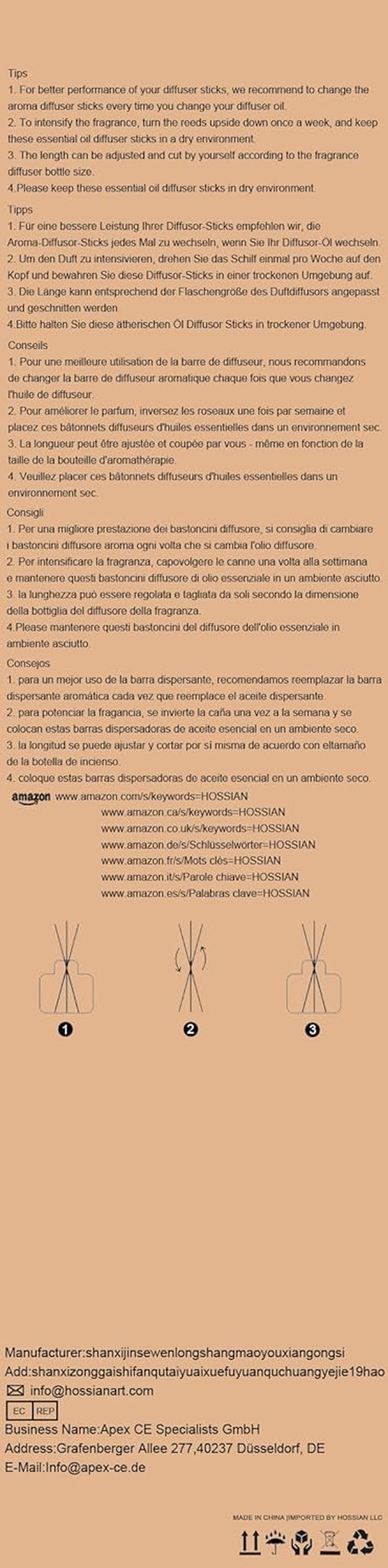 50Pcs Diffuser Sticks - Black Rattan Reed Diffusers for Essential Oils (7.5/19Cm)