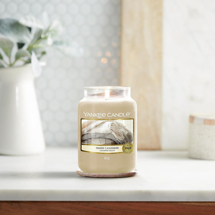 Scented Candle | Warm Cashmere Large Jar | Long Burning Candles: up to 150 Hours | Perfect Gifts for Women