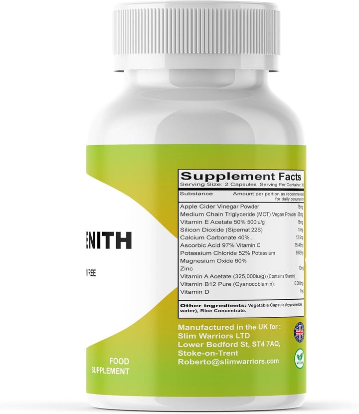 Prozenith Weight Loss Support – 60 Vegan Capsules – Natural Supplement with Herbal Extracts & Vitamins – Supports Metabolism & Energy –