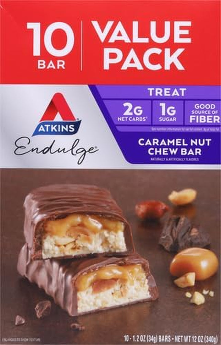 Endulge Caramel Nut Chew Bar, 10 Count by  Nutritionals, Inc