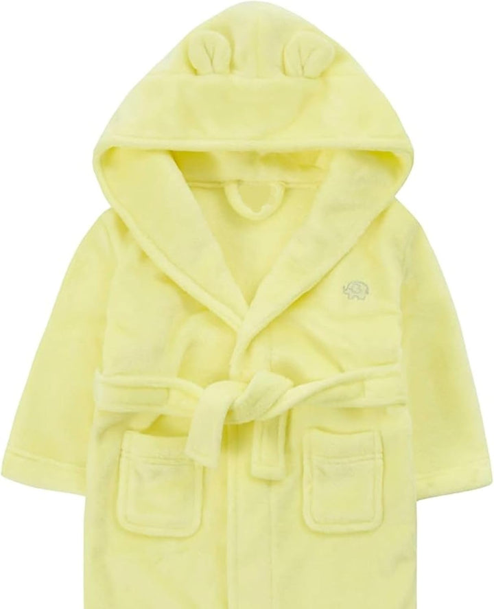 Baby Girl Boy Unisex Dressing Gown with Teddy Ears - Super Soft Plush Fleece Bathrobe | Ideal Baby Gift Hooded Bath Robe | Baby Girls' Robes (Ages 6-24 Months)