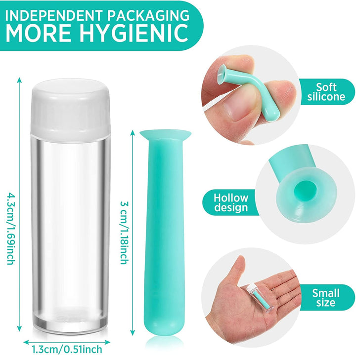 4 Pieces Silicone Contact Lens Inserter Daily Contact Remover Hard Lenses for Monthly Daily, Portable Travel Lens Remover Suction Holder for Meeting Outdoor Exercise
