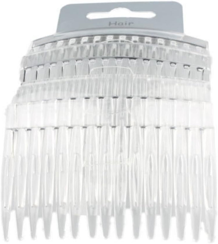 Set of 4 Tort Plain Hair Combs Slides 7Cm (2.8'')