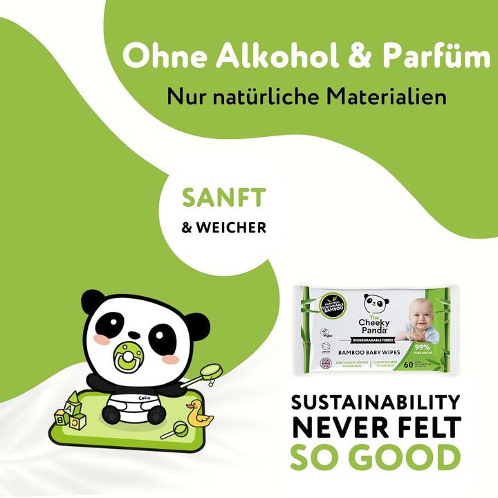 Bamboo Biodegradable Baby Wipes | 99% Purified Water, Suitable for Sensitive Skin | Dermatologically Tested