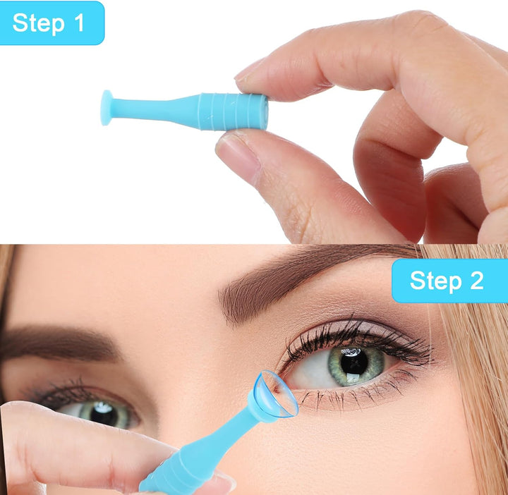 6 Pack Contact Lens Applicator,Contact Lens Remover Tool for Hard and Soft Lenses,Silicone Eye Contacts Len Plunger Suction Cup,Hard Contacts Len Remover,White/Green/Blue