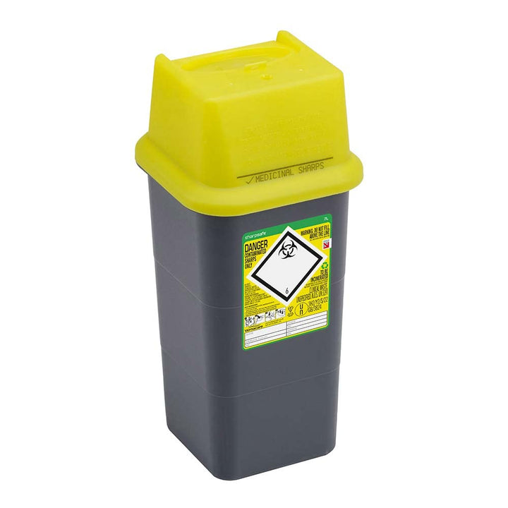 7 LITRE CONTAMINATED SHARPS BIN for CLINICAL WASTE