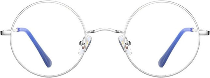 Small round Clear Lens Lennon Style Hippie Glasses for Women Men Circle Metal Frame Halloween Non Prescription Eyeglasses