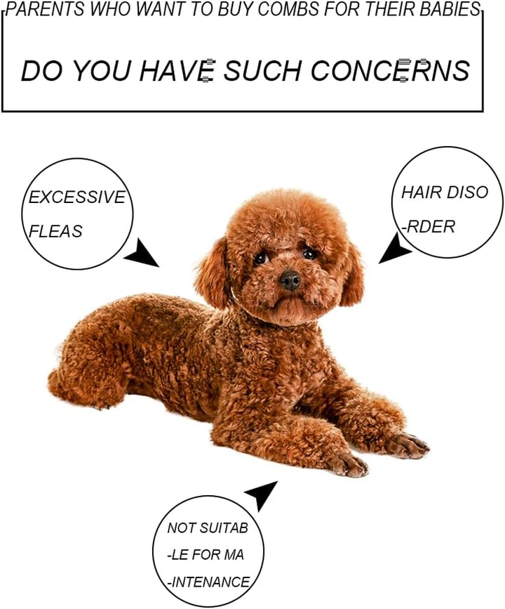 4-Piece Lice Comb Kit - Metal & Plastic Double Sided Nit & Flea Combs