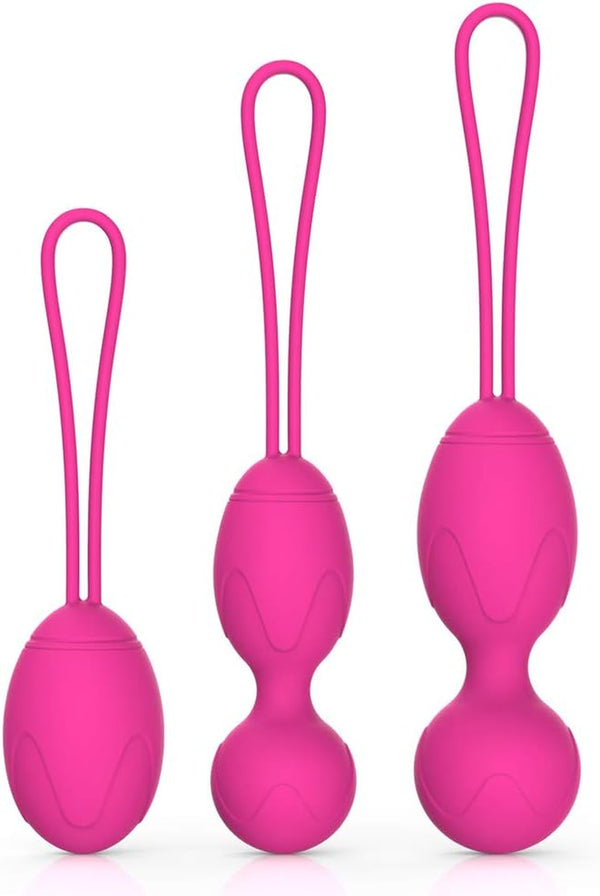 Kegal Exercise Weight, Doctor Recommends Bladder Control and Pelvic Floor for Female Kegel Tightening Ball (Set of 3, Pink)
