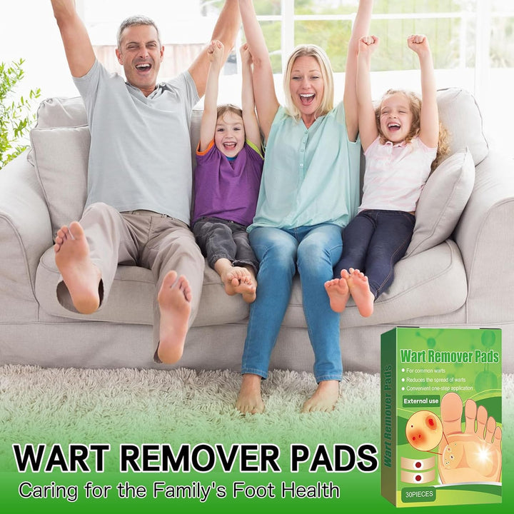 Wart Remover, 30Pcs Verruca Treatment, Plantar Wart Remover for Hands, Feet, Effective Deep Verruca Removal Pads Patches, Pain Relief, Non-Irritating Wart Treatment for Adults