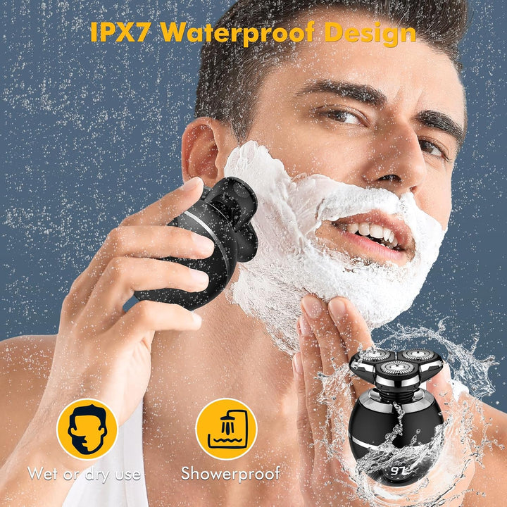 Electric Razor for Men, 2025 Upgrade Electric Shavers, Cordless Rechargeable 3D Shaver for Men, Wet/Dry Mens Shaver, Waterproof Electric Razor Grooming Kit
