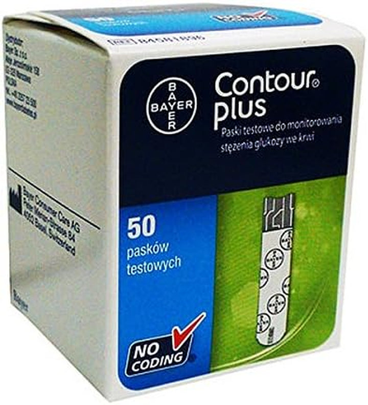PLUS Diabetic Blood Glucose Test Strips 50
