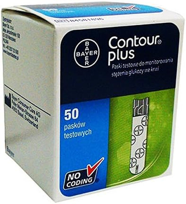 PLUS Diabetic Blood Glucose Test Strips 50