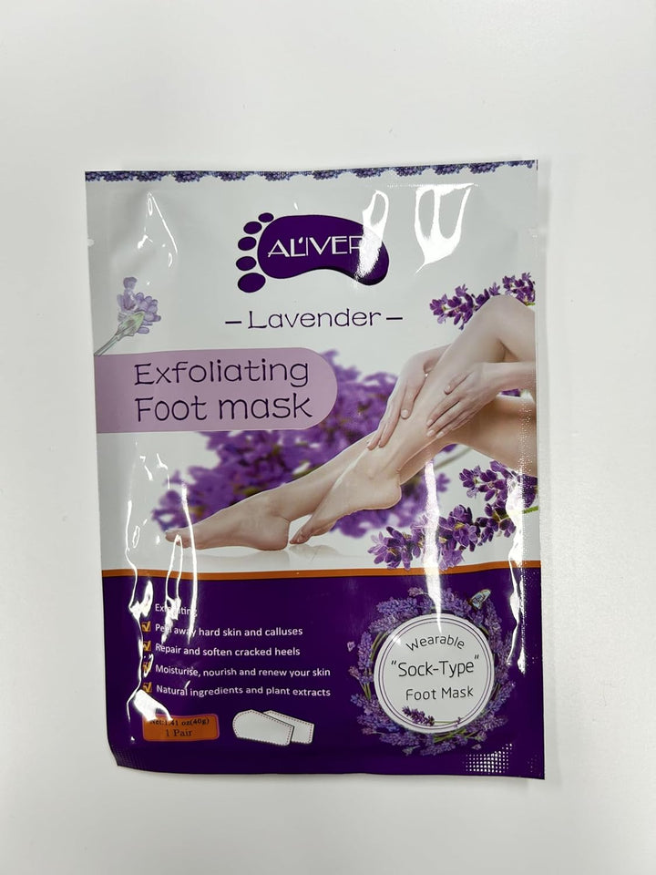 Foot Peel Mask 2 Pack, Callus Remover & Exfoliating Foot Mask for Men & Women, Baby Soft Smooth Touch Feet - Lavender